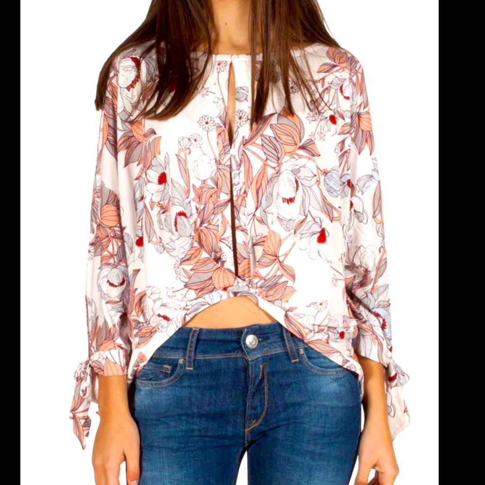 NWT Free People Keepin On Printed Top